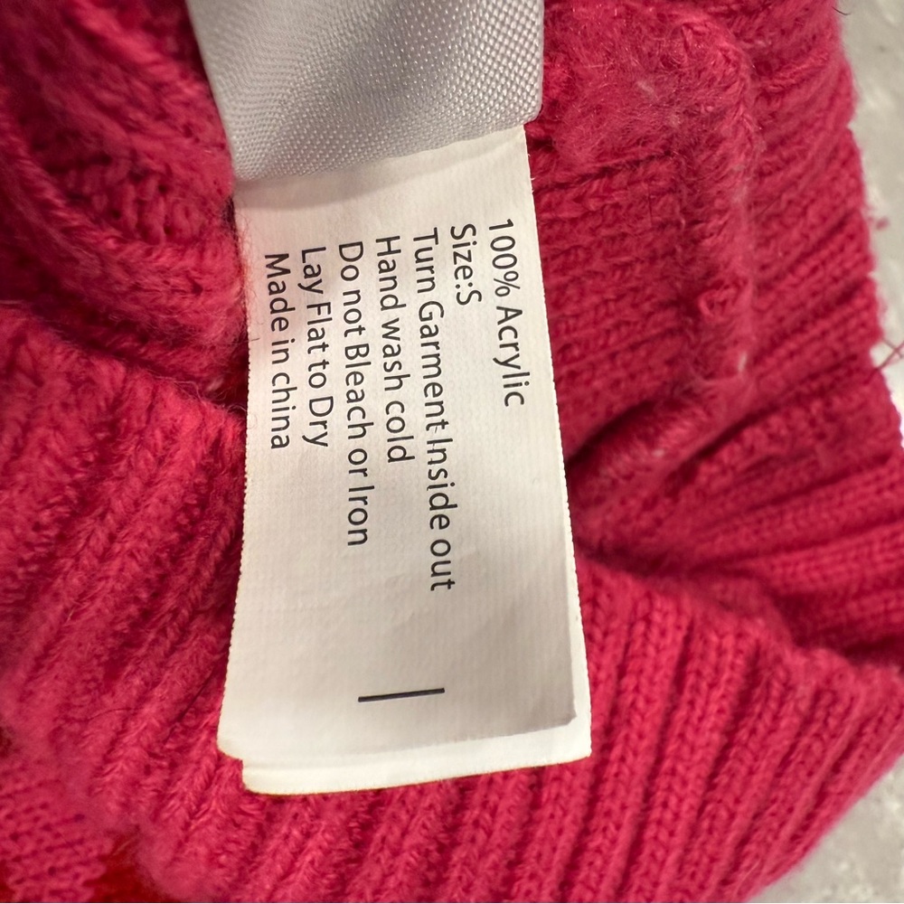 Perfectly Pet Pink Camo Dog Sweater Size Small — Knit Warm Pet Pullover - Picture 3 of 5